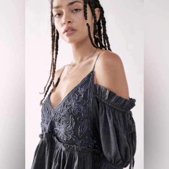 NEW FREE PEOPLE - Babydoll dress tunic Bali Badlands - Picture 2 of 12